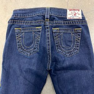 True Religion Women Size 27 Dark Blue Casey Low-Rise Super Skinny Made in USA